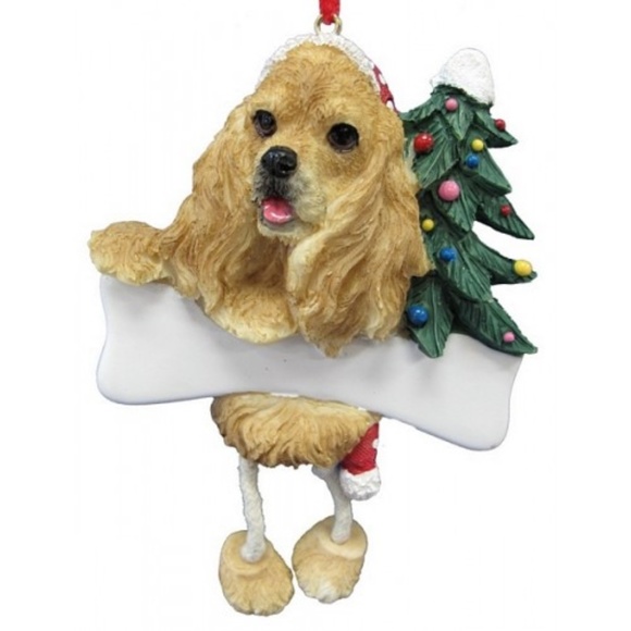Cocker Spaniel, Blonde , Dangling Legs Ornament - Picture 1 of 1
